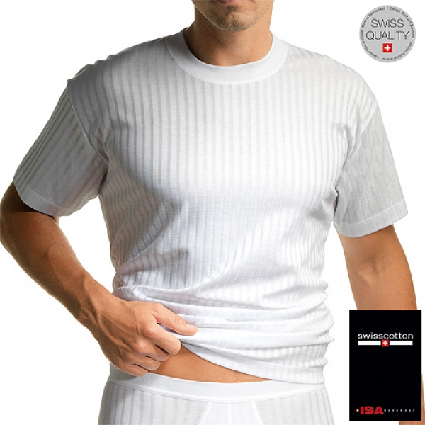 R Shirt 1/4 arm sleeve ON swissline swisscotton ISAbodywear(ISAsl1592a)